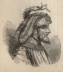 Luchino Visconti (condottiere) - Lucien Visconti - Lucchino - 1287-1349 - gravura