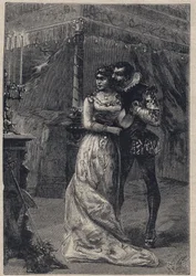 Lucrezia Borgia com seu primeiro marido Giovanni Sforza d