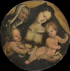 Nossa Senhora e o Menino com o Menino João Batista e Santa Clara