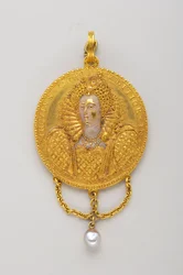 Medalha de 1589 em Honra da Rainha Isabel I. Offverse (século XVI)