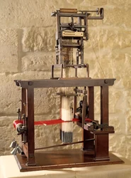 Modelo de um Jacquard metier de tecelagem