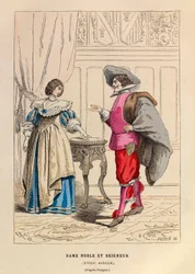 Fatos de Nobre e Nobre do século XVIII - Nobre e Nobre do século XVIII - coleção particular