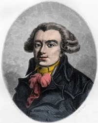 PIERRE VICTORIEN VERGNIAUD estadista revolucionário francês - Retrato de Pierre Victorien Vergniaud (1753-1793), político francês Girondin - Gravura de 1863 em "O Livro Vermelho - Histoire De L