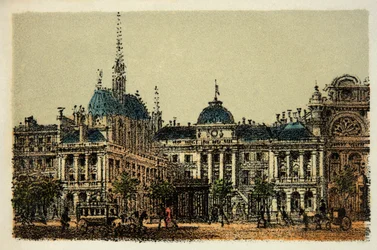 Paris, em 1874: O Palácio da Justiça e o Sainte Chapelle, Coleção Particular
