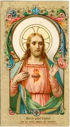Imagem Piedosa: Sagrado Coração (cromolitografia)