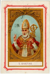 Imagem piedosa: Giustino di Chieti (cromolitografia)