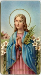 Imagem piedosa: Maria Goretti italiana virgem-mártir (cromolitografia)