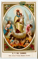 Imagem piedosa: Nossa Senhora do Monte Carmelo (cromolitografia)