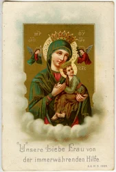 Imagem piedosa: Nossa querida senhora da Ajuda Perpétua (cromolitografia)
