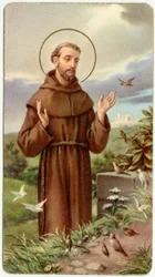 Imagem piedosa: São Francisco de Assis (cromolitografia)