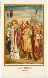 Imagem piedosa: Santa Othon I Eveque de Bamberg (gravura)