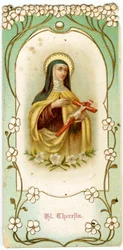 Imagem piedosa: Santa Teresa do Menino Jesus e o Rosto Santo (cromolitografia)