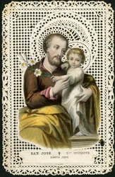 Imagem piedosa: São José e Jesus (gravura)