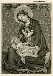 Imagem piedosa: A Virgem e Jesus (estampa)