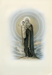 Imagem piedosa: Virgem e criança (gravura)