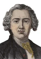Retrato Gravura de Claude Adrien (Claus- Adrien) Helvetius (1715-1771) Filósofo inglês - gravura