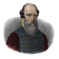 Retrato de Bernard Palissy (1510 - 1589) em "Retratos e história dos homens úteis: homens e mulheres de todos os países e de todas as condições, que adquiriram direitos ao reconhecimento dos homens" publicado e propagado pela Societe Montyon et Franklin em