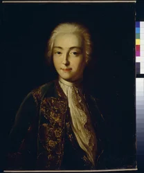 Retrato da Grã-Duquesa Elisabeth Petrovna (1709-1761) (Retrato da Grã-Duquesa Elisabeth Petrovna). Mais tarde Imperatriz Elisabeth I da Rússia conhecida como La Clemente de 1741 a 1762. Pintura anônima, óleo sobre tela, meados do século XVIII. arte ro