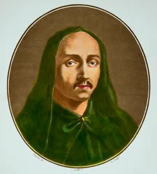Retrato de Abbe Sugerente de Saint Denis (1080-1151) Conselheiro do Rei Luís VI e Regente da França de 1147 a 1149, Coleção Privee