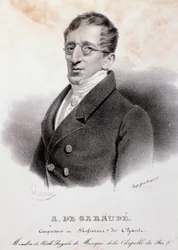 Retrato de Alexis de Garaude (1779-1852), compositor francês. Século XIX.