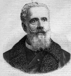 Retrato de Anatole de La Forge (1821-1892), político francês. Gravura em "Le Peute Parisien" (Le Peute Parisien)
