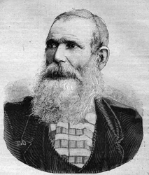 Retrato de Antoine Bonelli, conhecido como "Bellacoscia", bandido corso. Gravura em "Le Peute Parisien".