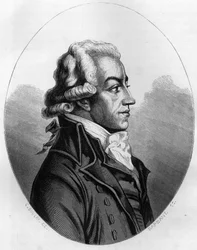 Retrato de Antoine Pierre Joseph Marie Barnave (1761-1793) político francês - Gravura de 1863 em "O Livro Vermelho - Histoire De L