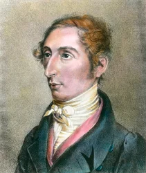 Retrato de Carl (Karl) Maria Von Weber (1786-1826) Compositor alemão Gravura do século XIX Coleção particular