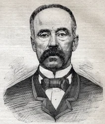 Retrato de Charles Moore (1820-1905), botânico britânico de origem escocesa. Gravura em «Le Petit Parisien» 1893.