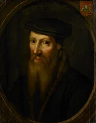 Retrato de David Jorisz, c.1550-1649 (óleo sobre painel)