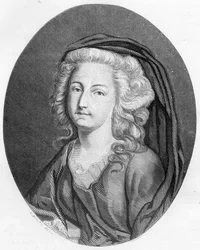 Retrato de Elisabeth Philippine Marie Helene da França chamada Madame Elisabeth (1764-1794), irmã de Luís XVI - Gravação de 1863 em "Le Livre Rouge - Histoire De L
