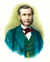 Retrato de Emile Ollivier (1825-1913), político francês. Gravura do século XIX. Coleção particular