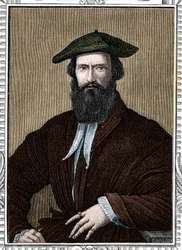 Retrato de Girolamo Francesco Maria Mazzola disse Parmigianino ou O Parmesão (1503-1540) pintor italiano. gravura de 1859 em "as galerias da Europa - Itália" por armengaud. Coleção privada.