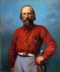 Retrato de Giuseppe Garibaldi (1807-1882) Pintura anônima do século XIX. Brescia, coleção particular