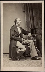 Retrato de Hans Christian Andersen (1805-1875), Anónimo . Fotografia, ca. 1865. Coleção Particular