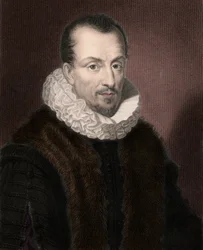 Retrato de Jacques Auguste (Jacques-Auguste) de Thou (Thuanus) (1553-1617), historiador francês, colecionador de livros e presidente do Parlamento de Paris.