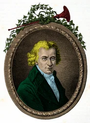 Retrato de Jean Baptiste Cant Hanet, dit Clery (1759-1809) camareiro do Rei Luís XVI durante o seu cativeiro no Templo, Gravura, Colecção Privada