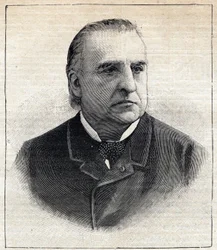 Retrato de Jean Martin Charcot (1825-1893), clínico e neurologista. Gravura em "Le Petit Parisien" em 27/08/1893.