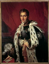 Retrato de Jules Auguste Armand Marie, Príncipe de Polignac (1780-1847) Presidente do Conselho Pintura anónima do século XIX. Coleção particular