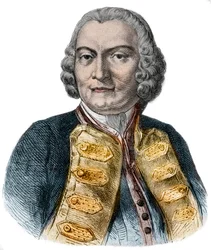 Retrato de Lord George Anson (1697-1762) Almirante britânico e aristocrata rico conhecido pela sua circum-navegação do globo