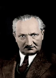 Retrato de Martin Heidegger (1889-1976), filósofo alemão.