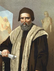 Retrato de Miguel Ângelo Buonarroti este Michel Ange (Michelangelo ou Michelangelo