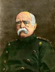 Retrato de Otto Von Bismarck (1815-1898) Chanceler da Prússia. Gravura do século XIX Coleção particular