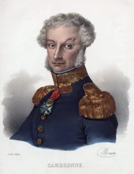Retrato de Pierre Cambronne (1770-1842) - Anónimo - 1835 - Litografia, aguarela - 32x24 - Colecção Privada