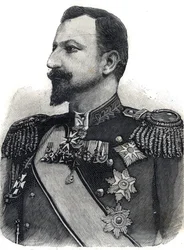 Retrato do Príncipe Fernando I (1861-1948) da Bulgária. Gravura em "Le Peute Parisien" (Le Peute Parisien)