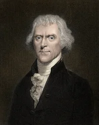 Retrato de Thomas Jefferson (1743-1826), presidente dos Estados Unidos de 1801 a 1809 - Thomas Jefferson (1743-1826), 3.º presidente dos EUA