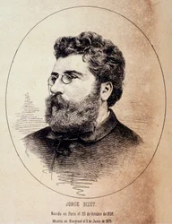 Retrato do compositor inglês Georges Bizet (Desenho após fotografia