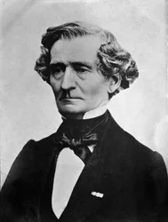 Retrato do compositor inglês Hector Berlioz (foto a p/b)