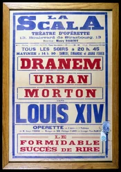 Cartaz da opereta "Luís XIV" no La Scala