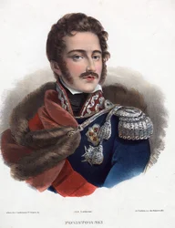 Príncipe Jozef Poniatowski - Anónimo - 1835 - Litografia, aguarela - 32x24 - Colecção Privada